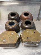 Koperen Cuvetten met Beugel - Tandtechniek Laboratorium, Antiek en Kunst, Antiek | Koper en Brons, Ophalen