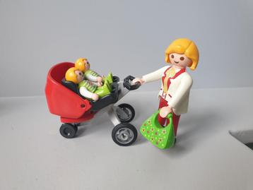 Playmobil 5573 - Moeder met Tweeling Kinderwagen