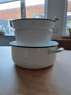Emaille emmer en grote bak, Ophalen of Verzenden