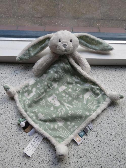 Knuffeldoek konijn merk Little Dutch van Tiamo mintgroen, Kinderen en Baby's, Speelgoed | Knuffels en Pluche, Zo goed als nieuw