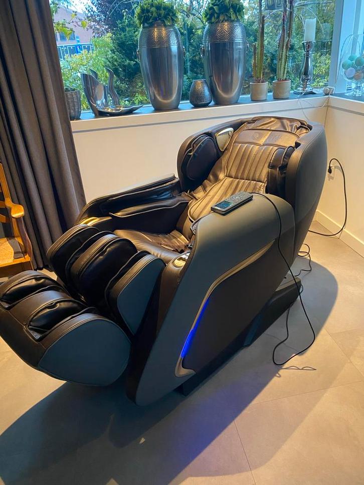 Global Relax Massagestoel bruin, Sport en Fitness, Massageproducten, Nieuw, Massagestoel of Kussen, Ophalen
