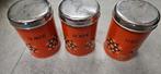 3 antieke blikken vintage retro, Huis en Inrichting, Ophalen of Verzenden, Gebruikt, Overige materialen