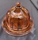 Stolp van roze persglas (depression glass), Antiek en Kunst, Ophalen of Verzenden