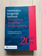 Wetteksten Burgerlijk Wetboek 2020/2021, Ophalen of Verzenden, Alpha, Gelezen, WO