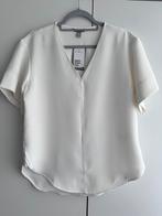 H&m dames nieuw wit blouse oversize shirt s, Nieuw, Wit, Maat 36 (S), Verzenden