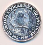 Australië 1 ounce kookaburra 1991, Ophalen of Verzenden, Zilver