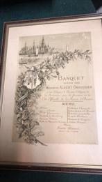 Menukaart 1890 van banquet beurs antwerpen, Antiek en Kunst, Ophalen of Verzenden