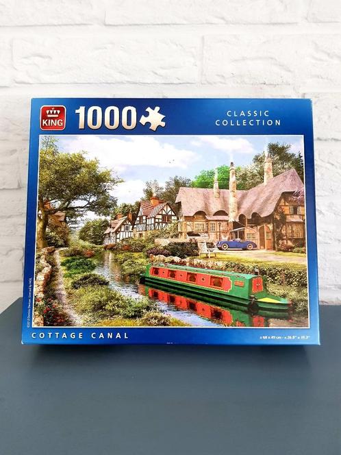 King cottage puzzel 1000 stukjes, Hobby en Vrije tijd, Denksport en Puzzels, Zo goed als nieuw, Legpuzzel, 500 t/m 1500 stukjes