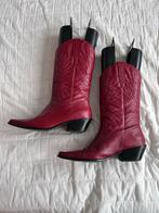 Rode leren cowboy laarzen - Maat 40, Ophalen of Verzenden, Gedragen, Rood, Hoge laarzen