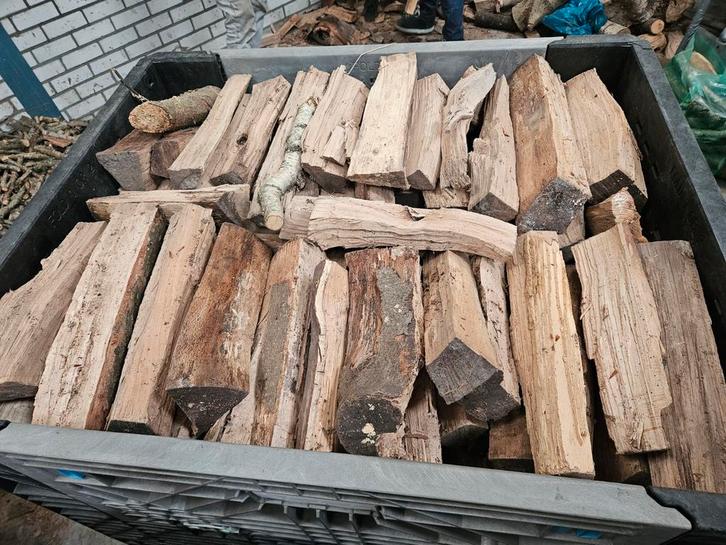 Gedroogd Openhaardhout 1m3 - Gekloofd & Direct Stookklaar, Tuin en Terras, Haardhout, Blokken, Overige houtsoorten, Minder dan 3 m³