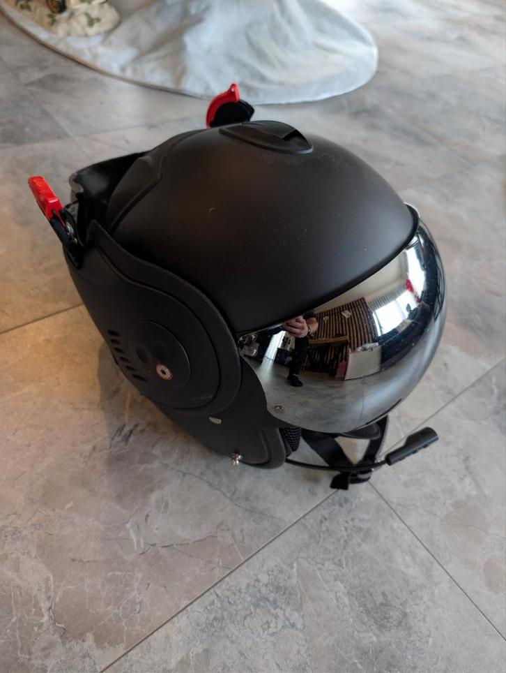 Roof Boxer V8 Maat L - Mat Zwart - Spiegel/Helder Vizier, Fietsen en Brommers, Brommerhelmen, Gebruikt, Ophalen of Verzenden