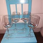 J.P. Chenet wijnglazen met een krom steeltje 4 stuks, Ophalen, Glas of Glazen, Gebruikt, Glas