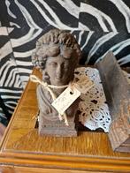 Antieke Gietijzeren haardblok Vrouwenborstbeeld, Ophalen of Verzenden