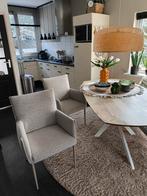 4 eettafel fauteuils zgan, Huis en Inrichting, Stoelen, Ophalen, Overige kleuren, Hotel chique, Metaal