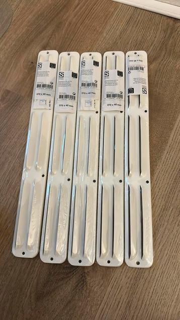 5x Sanivesk schoepenrooster aluminium wit 37x4 cm beschikbaar voor biedingen