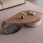 Design salontafel walnoot Leaf  nieuw, Huis en Inrichting, 100 tot 150 cm, Zo goed als nieuw, Minder dan 50 cm, Rechthoekig