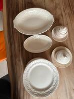 Antiek Plazuid Gouda Ontbijtservies - Bladdecoratie, Antiek en Kunst, Ophalen