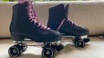 Z.g.a.n. Nijdam retro leren rolschaatsen zwart mt 42, Sport en Fitness, Skeelers, Ophalen of Verzenden