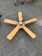 Plafond ventilator met lamp, Huis en Inrichting, Lampen | Plafondlampen, Ophalen, Gebruikt, Metaal