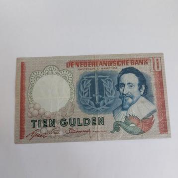 10 gulden biljet Hugo de Groot uit 1953 in ZF
 beschikbaar voor biedingen