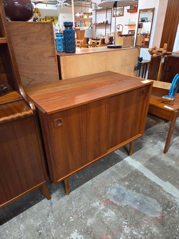 Vintage Deense mid century kastje teak, Huis en Inrichting, Kasten | Dressoirs, Gebruikt, Ophalen
