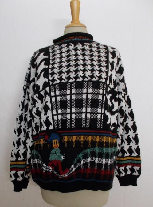 Aparte vintage print trui van Street Wear! XL, Kleding | Dames, Truien en Vesten, Zo goed als nieuw, Maat 46/48 (XL) of groter