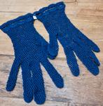 Oude donker blauwe handschoenen, Antiek en Kunst, Antiek | Kleding en Accessoires, Ophalen of Verzenden