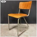 Vintage stoel met sledeframe, jaren vijftig, Huis en Inrichting, Stoelen, Ophalen, Gebruikt, Bauhaus, Bruin