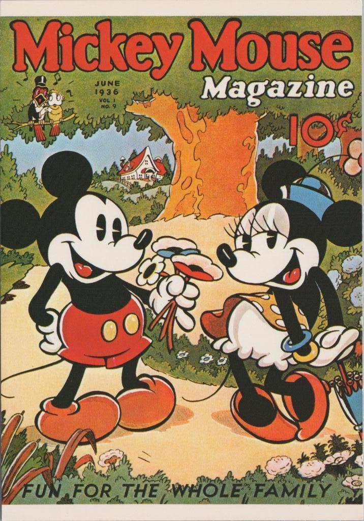 Walt Disney - Micky Mouse - Met Minnie, Verzamelen, Ansichtkaarten | Themakaarten, Ongelopen, 1980 tot heden, Overige thema's