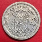 Halve gulden 1919. Pr., ½ gulden, Zilver, Ophalen of Verzenden, Koningin Wilhelmina