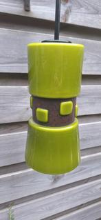 Space Age hanglamp groen opaline glas, puur retro design, Ophalen of Verzenden