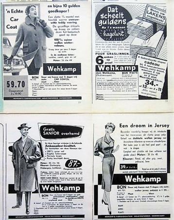 20 vintage advertenties Wehkamp katalogus 57-81 postorders beschikbaar voor biedingen