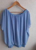 DA1 >> ZGAN ijsblauw tuniek met band Mt 46, Kleding | Dames, Ophalen of Verzenden, Zo goed als nieuw, Blauw, Blouse of Tuniek
