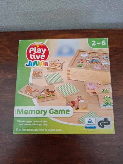 Memory spel voor de kleintjes! Hout, Hobby en Vrije tijd, Gezelschapsspellen | Kaartspellen, Zo goed als nieuw, Een of twee spelers