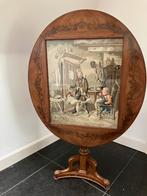 Antieke Mahonie Klaptafel met Petit Point, Antiek en Kunst, Ophalen
