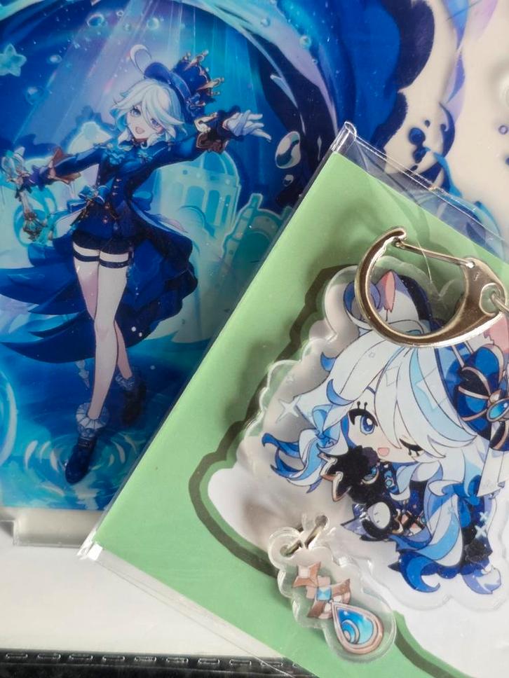 Genshin Impact Furina acryl stand en sleutelhanger, Verzamelen, Poppetjes en Figuurtjes, Nieuw, Ophalen of Verzenden
