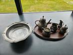 Tin servies en fruitschaal, Antiek en Kunst, Antiek | Tin, Ophalen