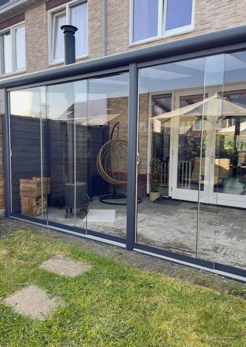 Serre (tuinkamer) (5,46 x 3,00 m) te koop – met houtkachel,, Tuin en Terras, Overkappingen, Zo goed als nieuw, Serre, Ophalen