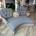 4 Seasons Outdoor (4SO) loveseat + voetenbank – ZGAN, Verzenden, ., Zo goed als nieuw, .