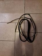 Te koop: Zwarte slofteugel  van stof met leren uiteinden., Ophalen of Verzenden, Zo goed als nieuw, Overige soorten