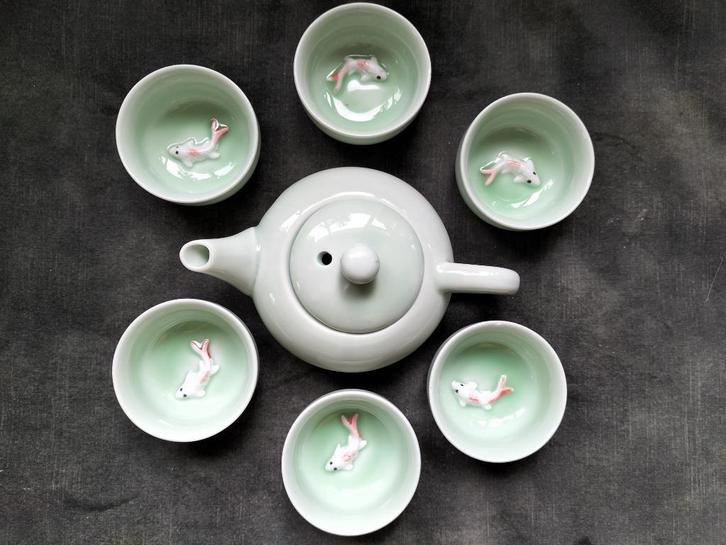 Klein theeserviesje, Huis en Inrichting, Keuken | Servies, Nieuw, Overige typen, Overige stijlen, Overige materialen, Ophalen of Verzenden
