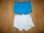 2 Boxershorts van H&M (1 wit/1 blauw), maat 134/140, Nacht- of Onderkleding, Gebruikt, H&M, Ophalen of Verzenden