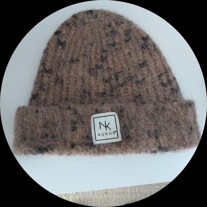 Nukus muts met mohair zgan, Kleding | Dames, Mutsen, Sjaals en Handschoenen, Zo goed als nieuw, Muts, Maat 38/40 (M), Ophalen of Verzenden