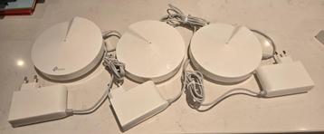 3x TP Link Deco M9 Plus | AC2200 SmartHome Mesh Wifi-systeem beschikbaar voor biedingen