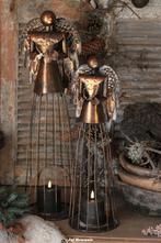 Engel middel en groot kaarsenhouder koper, Huis en Inrichting, Www.jufbrocante.nl, Www.jufbrocante.nl, Nieuw, Ophalen of Verzenden