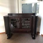 Antiek vintage kastje met glas in lood, Ophalen