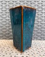 Bonsai Cascade pot blauw geglazuurd aardewerk 6,4x6,4x14,2, Vierkant, Ophalen of Verzenden, Zo goed als nieuw, Minder dan 25 cm