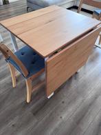 Inklapbare Eettafel met 4 stoelen, Huis en Inrichting, Tafels | Eettafels, Ophalen, 50 tot 100 cm, 50 tot 100 cm, Zo goed als nieuw