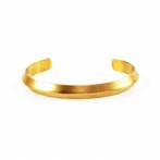 Dames - Heren goudkleurige Stalen Bangle Armband, Sieraden, Tassen en Uiterlijk, Armbanden, Staal, Birgitta-Gracht 33, 6465 EL Kerkrade, Nederland