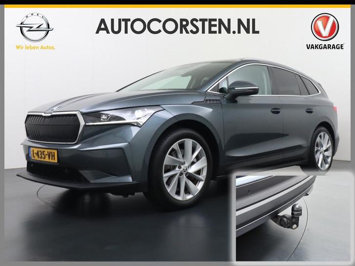 Skoda Enyaq iV 80 SOH 94% Warmtepomp Trekhaak Panoramadak Ad, Auto's, Skoda, Bedrijf, Te koop, Enyaq, ABS, Achteruitrijcamera